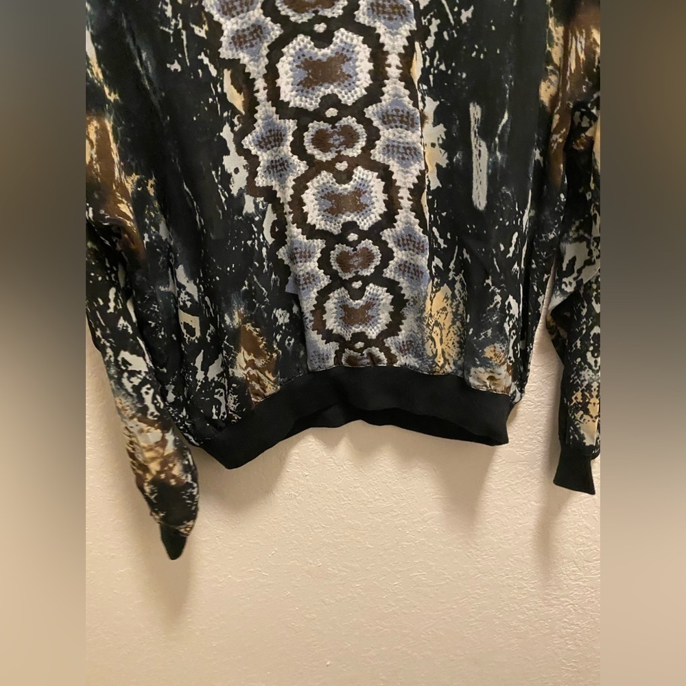 CAbi Python Print Chiffon Sweatshirt - Picture 6 of 7